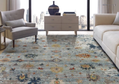 Area Rug Fanciful in blue colorway