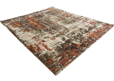 Premier contemporary brown multi tone rug angle