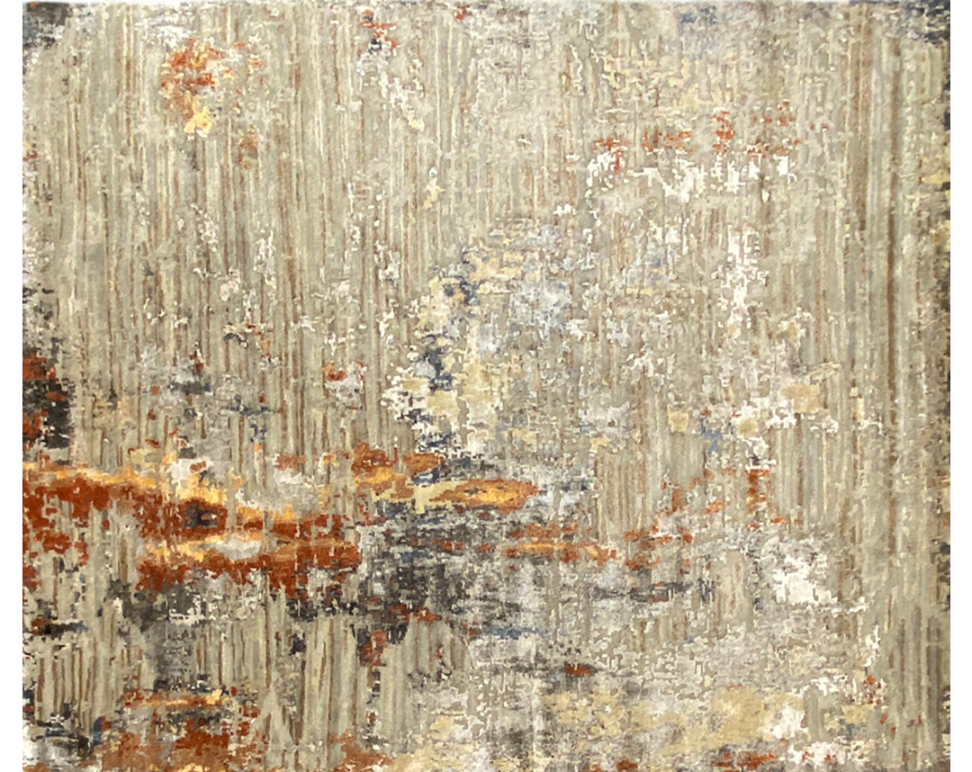 Jupiter contemporary rug runner gray full detail