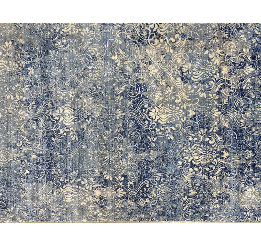 Gossamer blue rug full detail