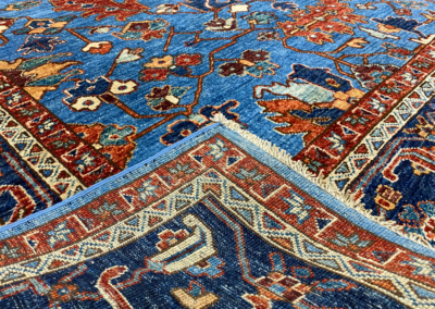 Nomad blue multi rug front and back