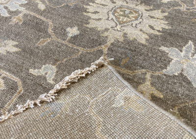 Kahsu gray rug front and back