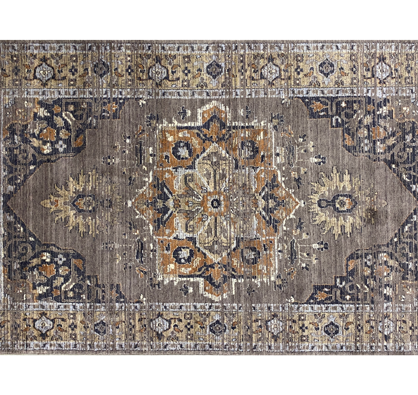Gossamer gray brown rug front