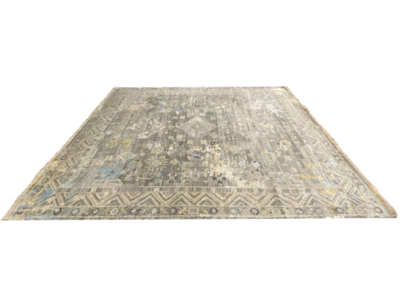 Asia transitional rug gray tone side