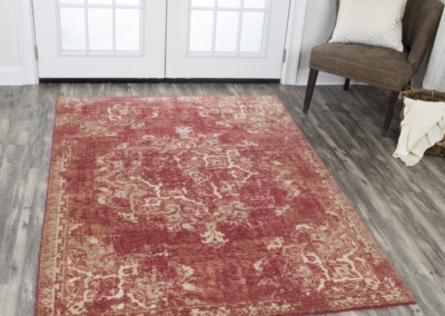 Gossamer collection red rug