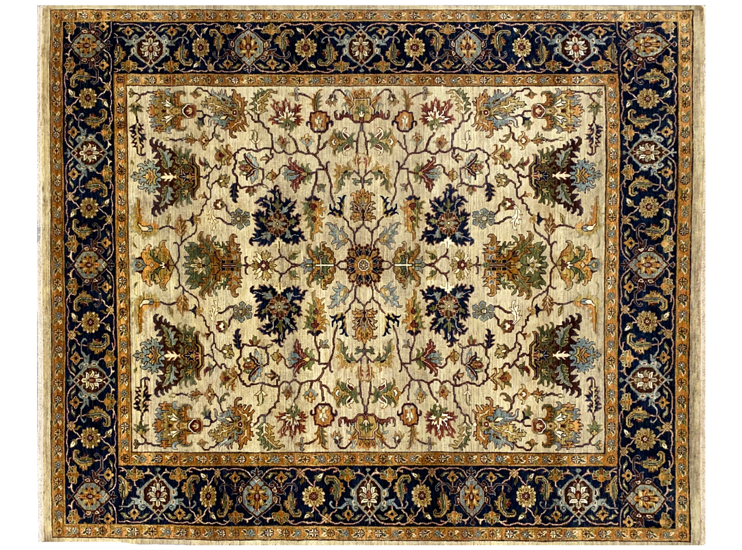Gold and Black Antiquity Wool Rug