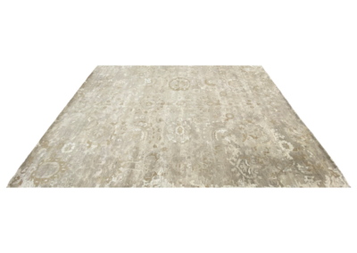 Transverse gray natural rug side