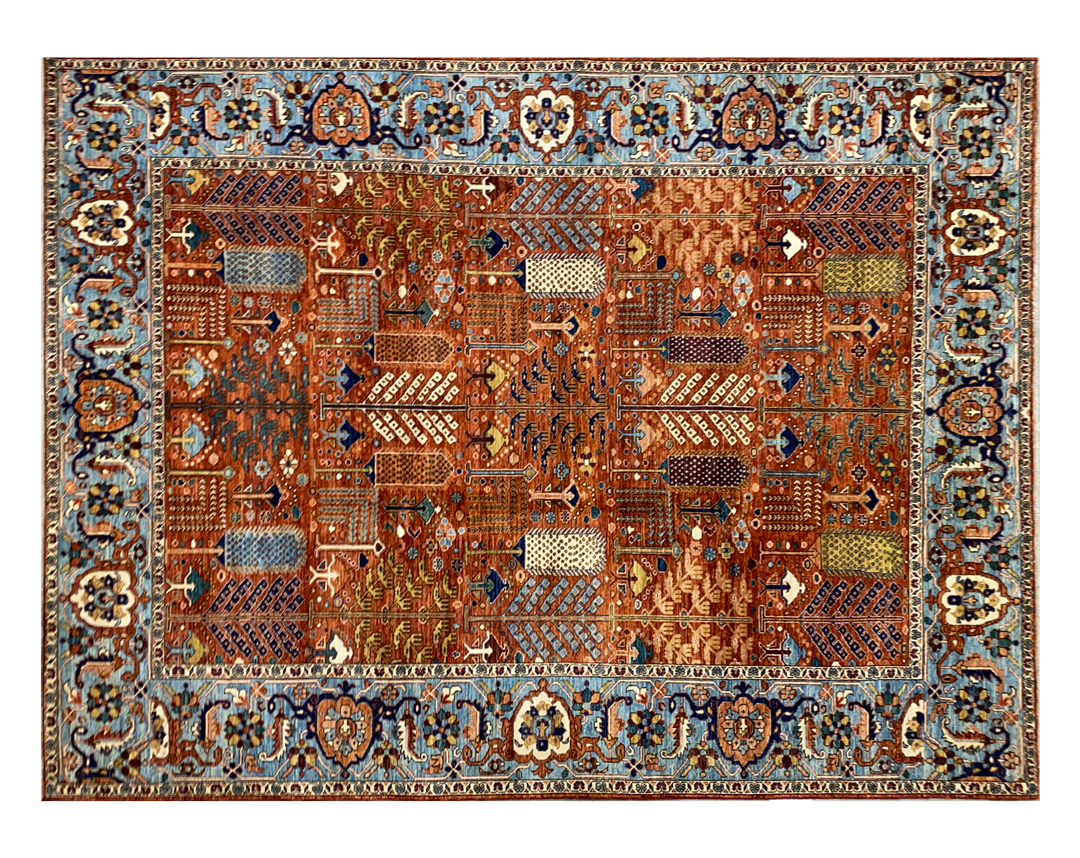 Aryana tribal rust and blue full detail