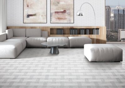 Karastan Carpet White Basket Pattern