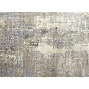 Medium modern 5x8 area rug with contemporary style. Wool with gray and silver tones.