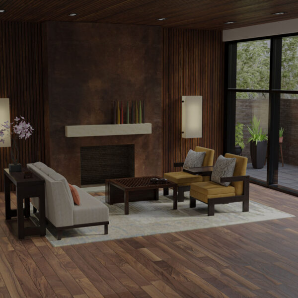 Medium modern 5x8 area rug with contemporary style. Wool with gray and silver tones.