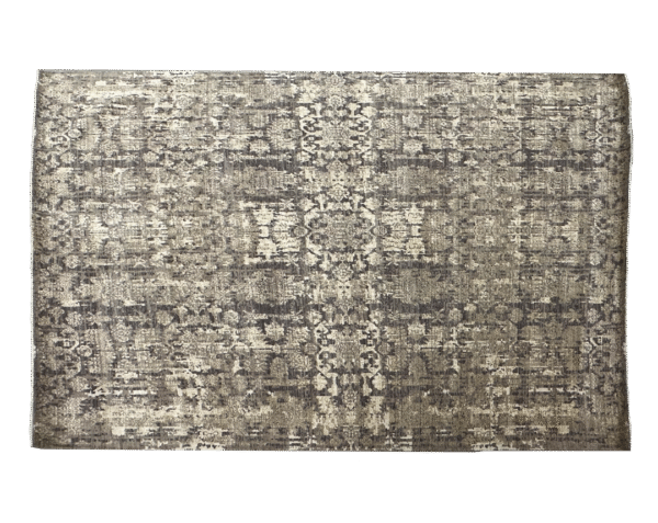 Medium modern 8x10 area rug with transitional style. Wool with brown and ivory tones.