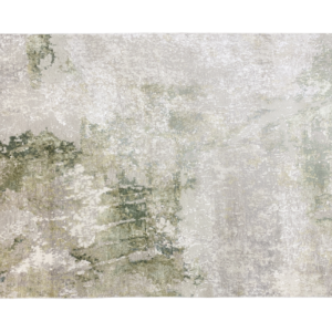 Modern 6x9 area rug with white and green tones. This rug is a statement to any modern space.