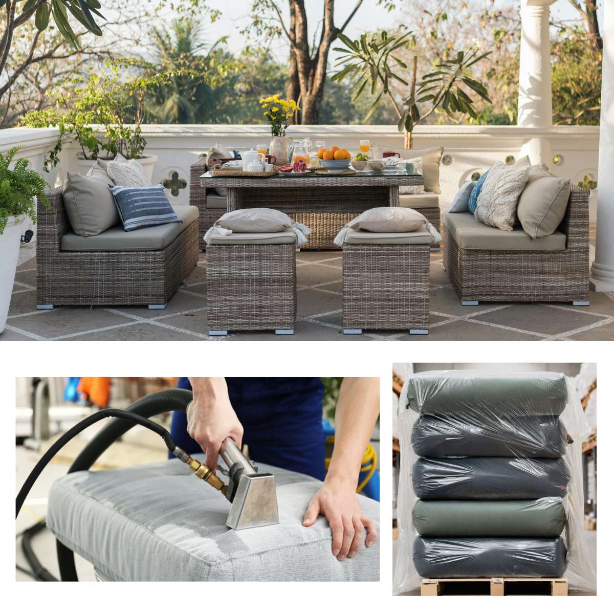 Outdoor Cushion Cleaning for a clean and fresh outdoor living space.