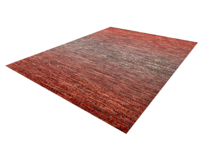 Mystique Mood modern rug red and blue angle