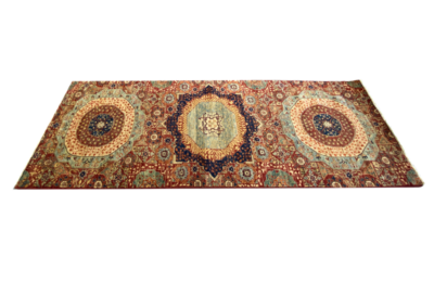 Mamluk runner rug multi tones side