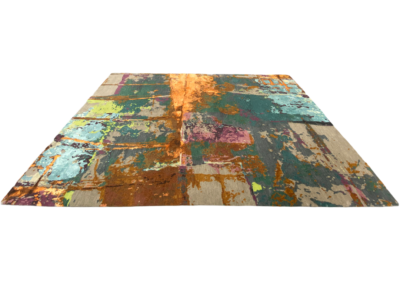 Astract 1 contemporary multi colored area rug side