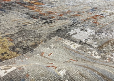 Jupiter contemporary rug runner gray front and back