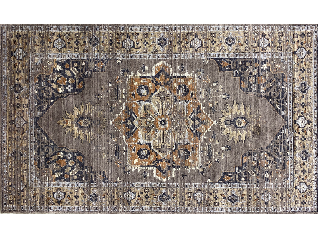 Gossamer gray brown rug front