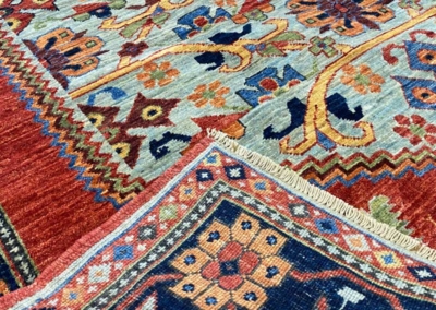 Qashqai traditional lion rug front and back