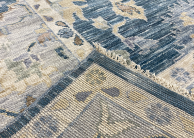 Transitional rugs in blue