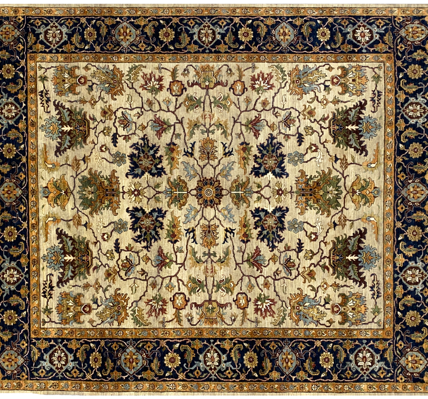 Gold and Black Antiquity Wool Rug