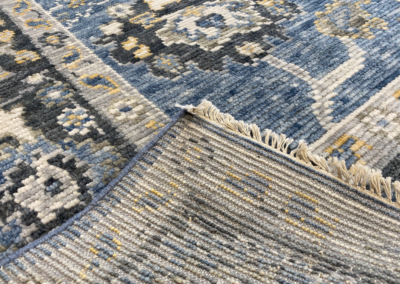 Cascade Yosemite blue grey rug front and back